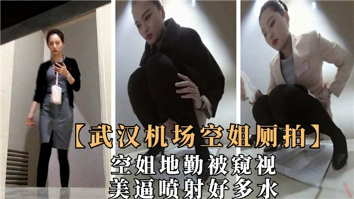 武汉空姐机场厕所私密自拍！粉嫩美穴狂喷淫水，爱液泛滥水漫金山！